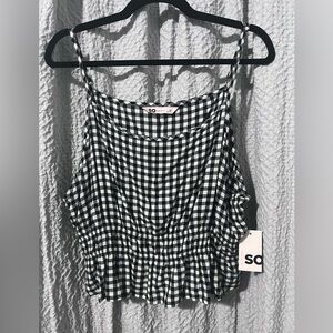 SO Checkerboard Plaid Crop Top NWT Size 2X